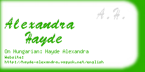 alexandra hayde business card